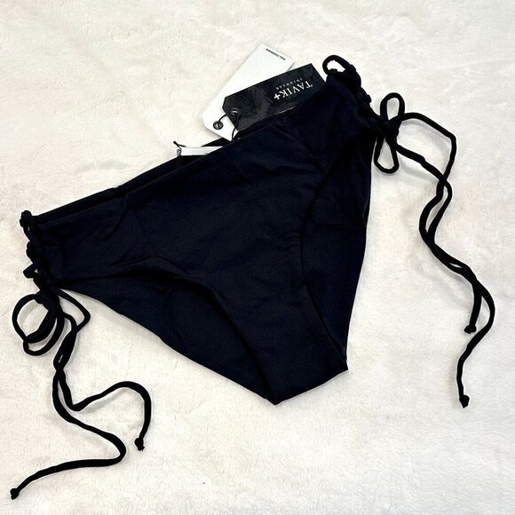 NWT Tavik Bebe Full Bikini Bottom in Black - Extra Small - Picture 2 of 9